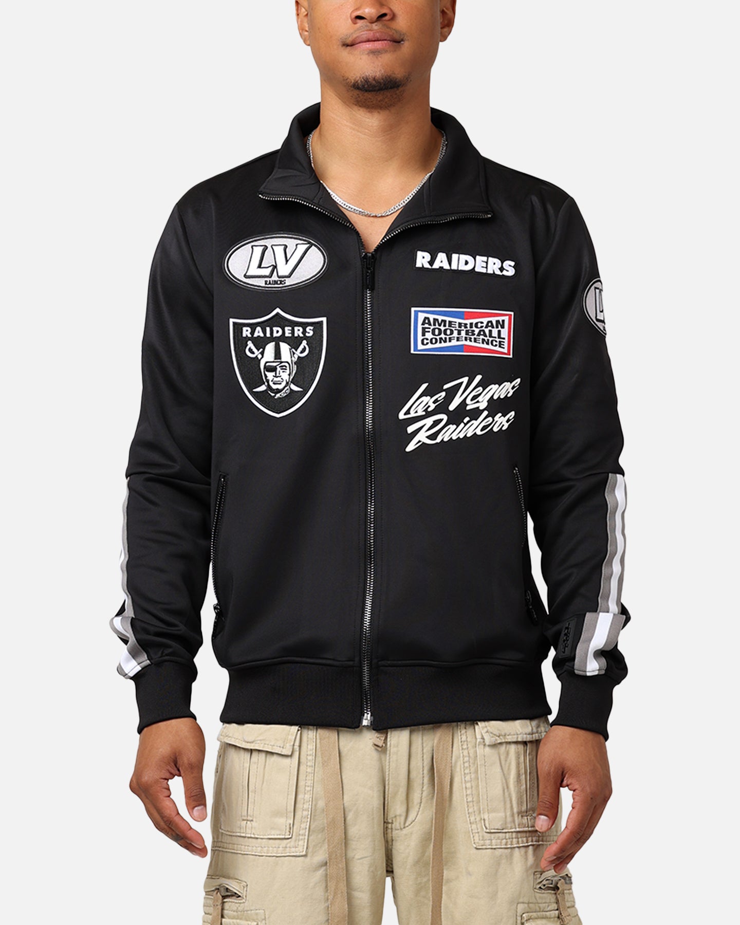 Standard Las Vegas Raiders Fast Lane Track Jacket - Black