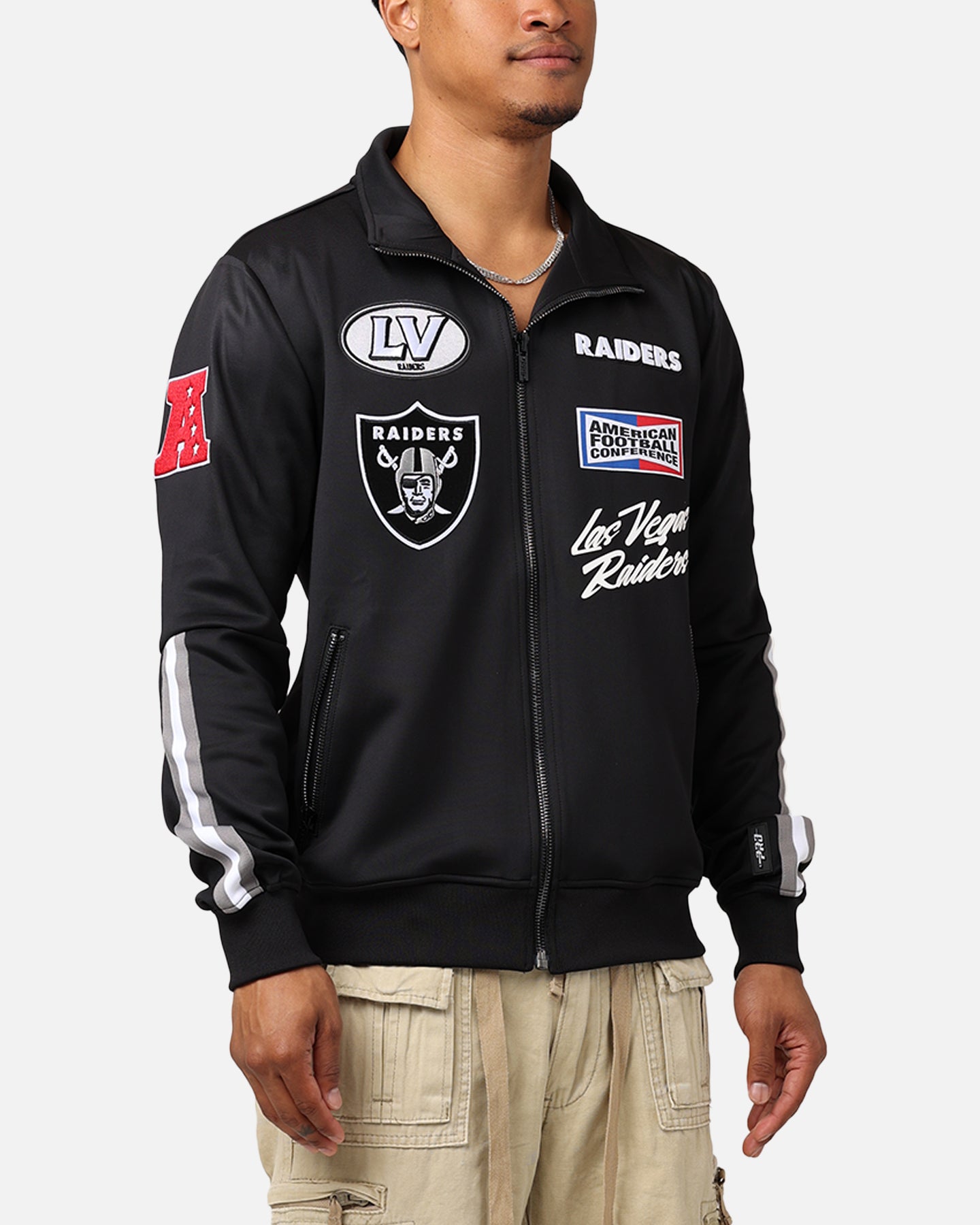 Standard Las Vegas Raiders Fast Lane Track Jacket - Black