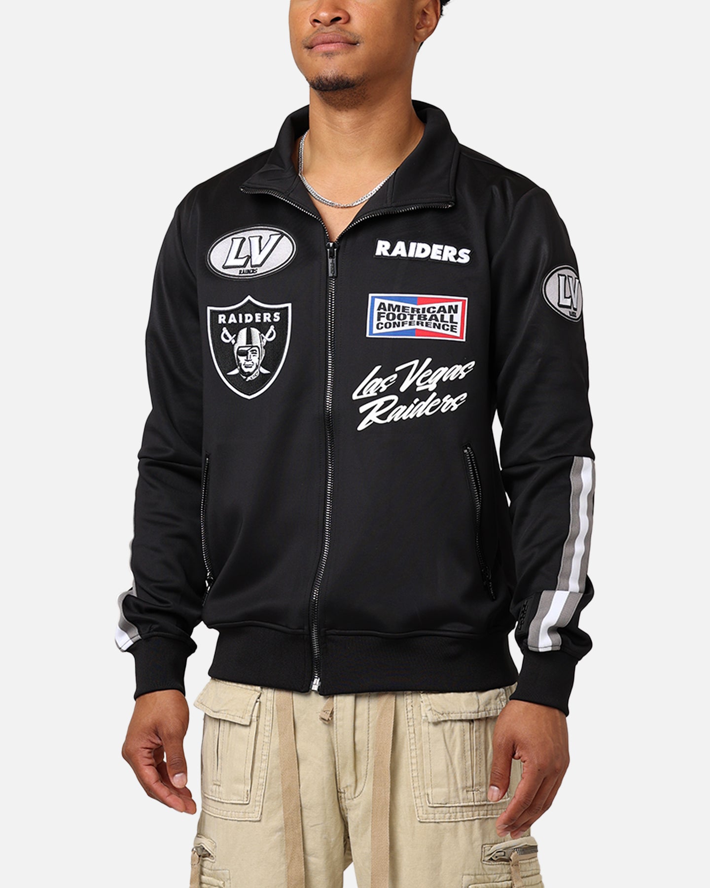 Standard Las Vegas Raiders Fast Lane Track Jacket - Black