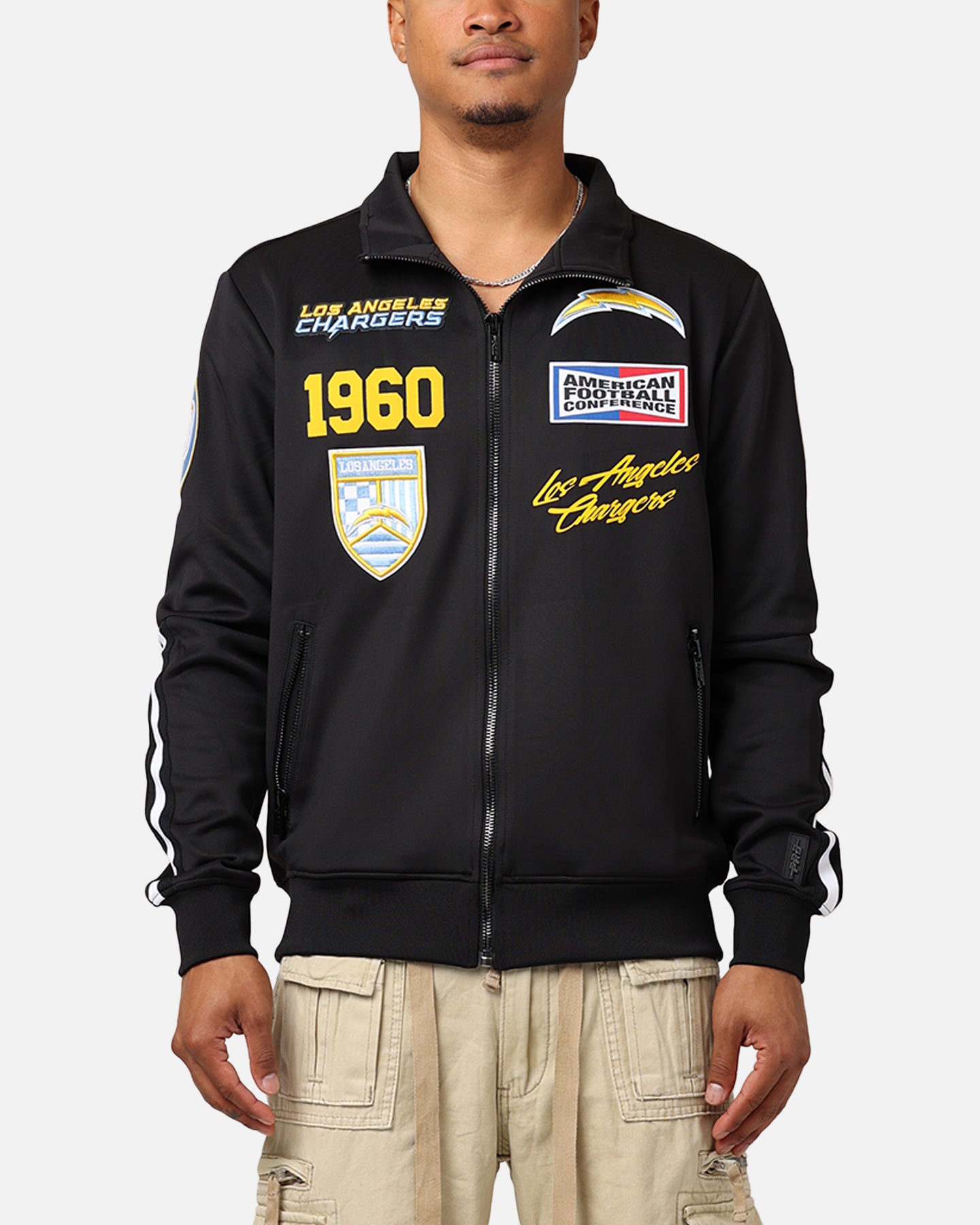 Standard Los Angeles Chargers Fast Lane Track Jacket Black