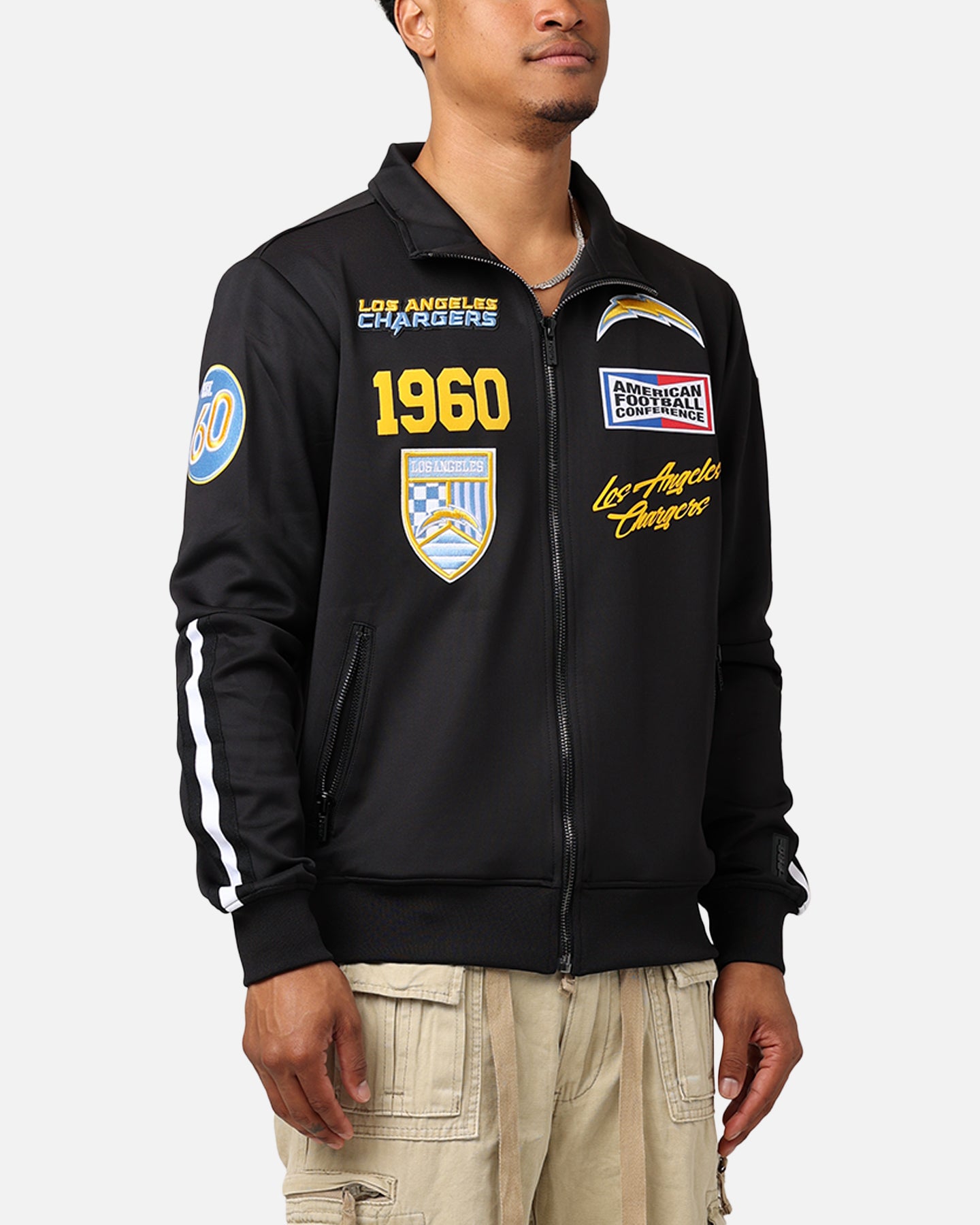 Standard Los Angeles Chargers Fast Lane Track Jacket Black