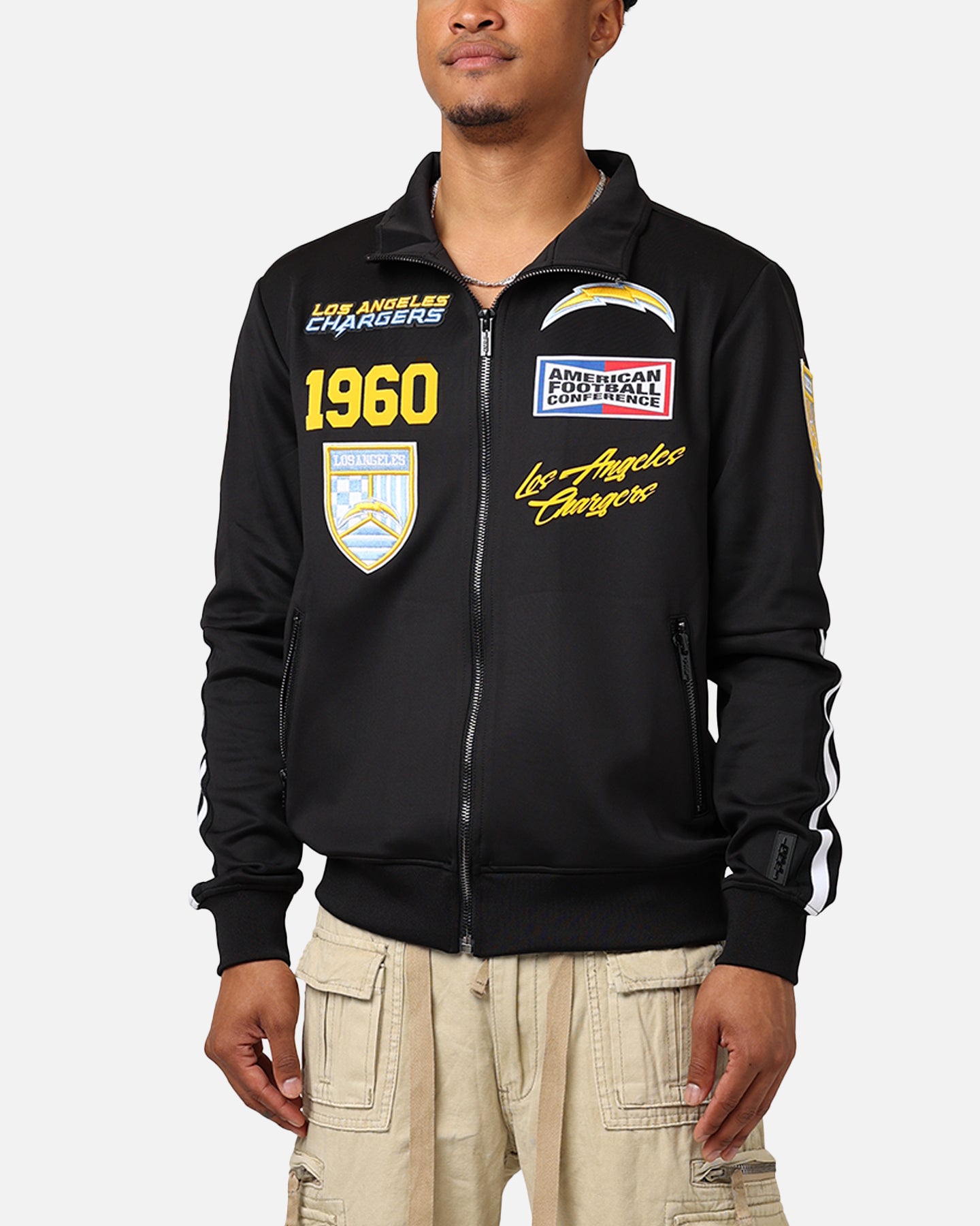 Standard Los Angeles Chargers Fast Lane Track Jacket Black