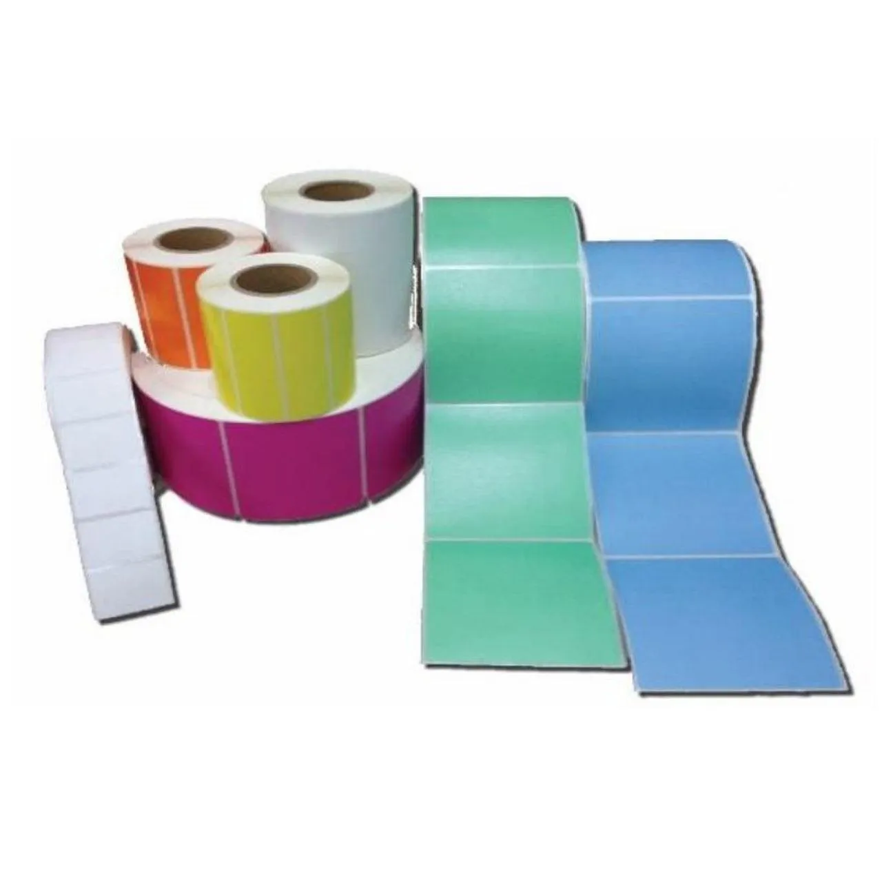 Stock Forms Thermal Transfer Labels Permanent Adhesive Perforated 100x150mm Orange Roll 1000