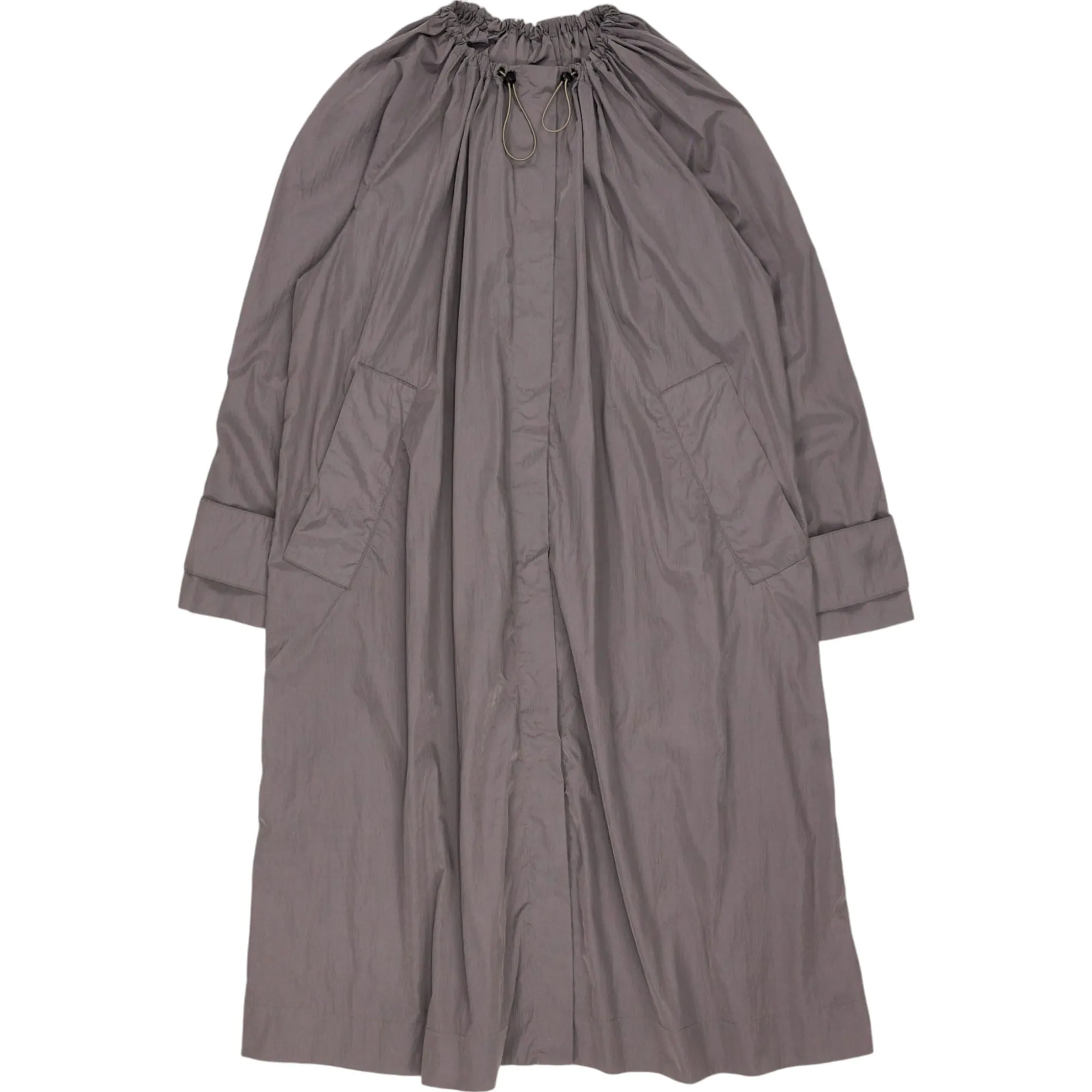 Studio Nicholson Grey Gathered Neck Winter Volume Coat