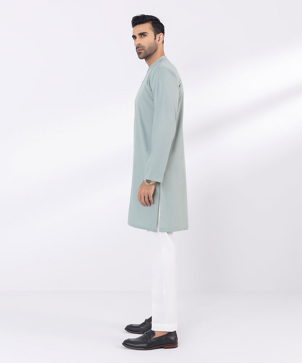 Stylish Kurta with Embroidered Wash & Wear Fabric