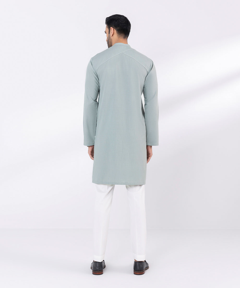 Stylish Kurta with Embroidered Wash & Wear Fabric