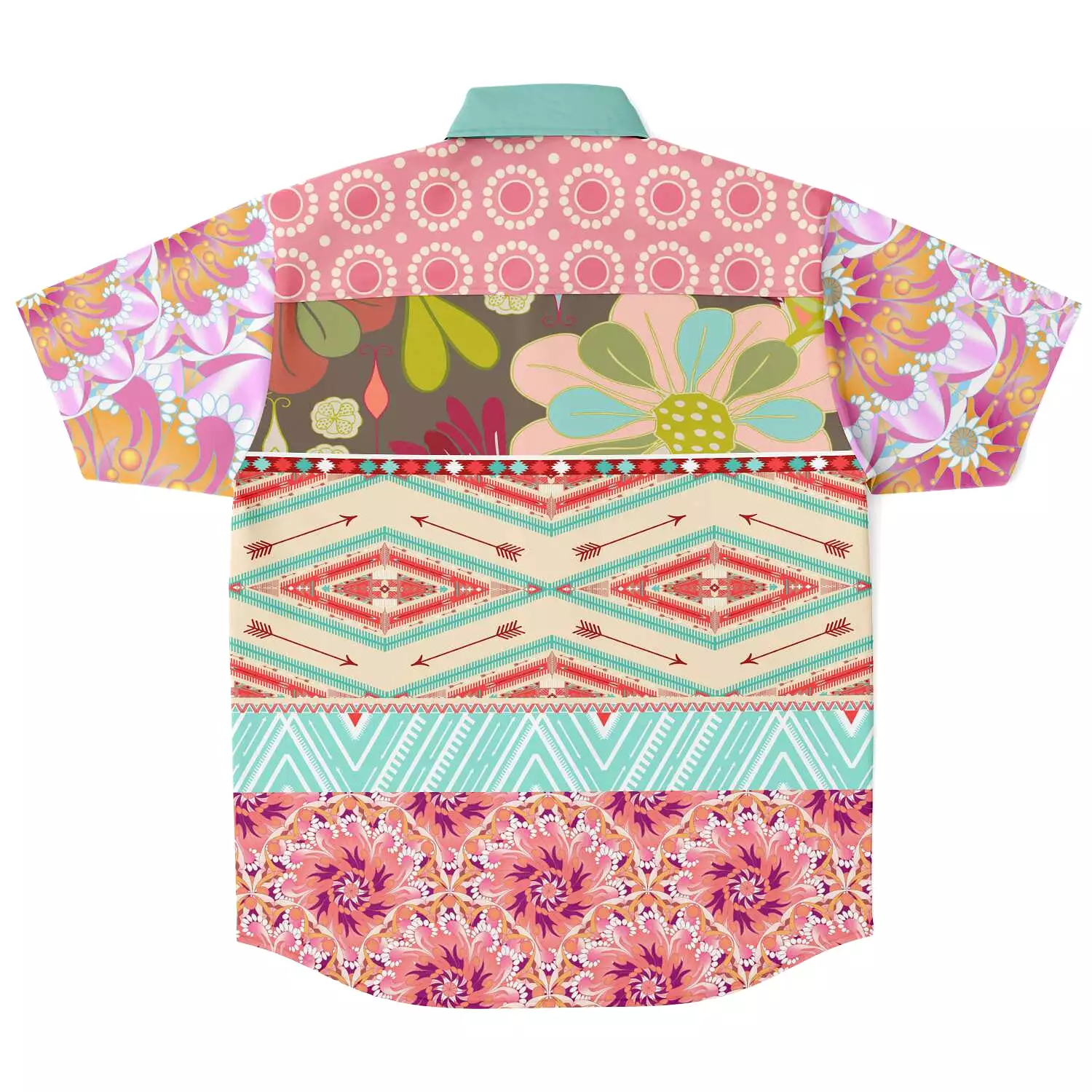 Summer Love printed short sleeve casual shirt.