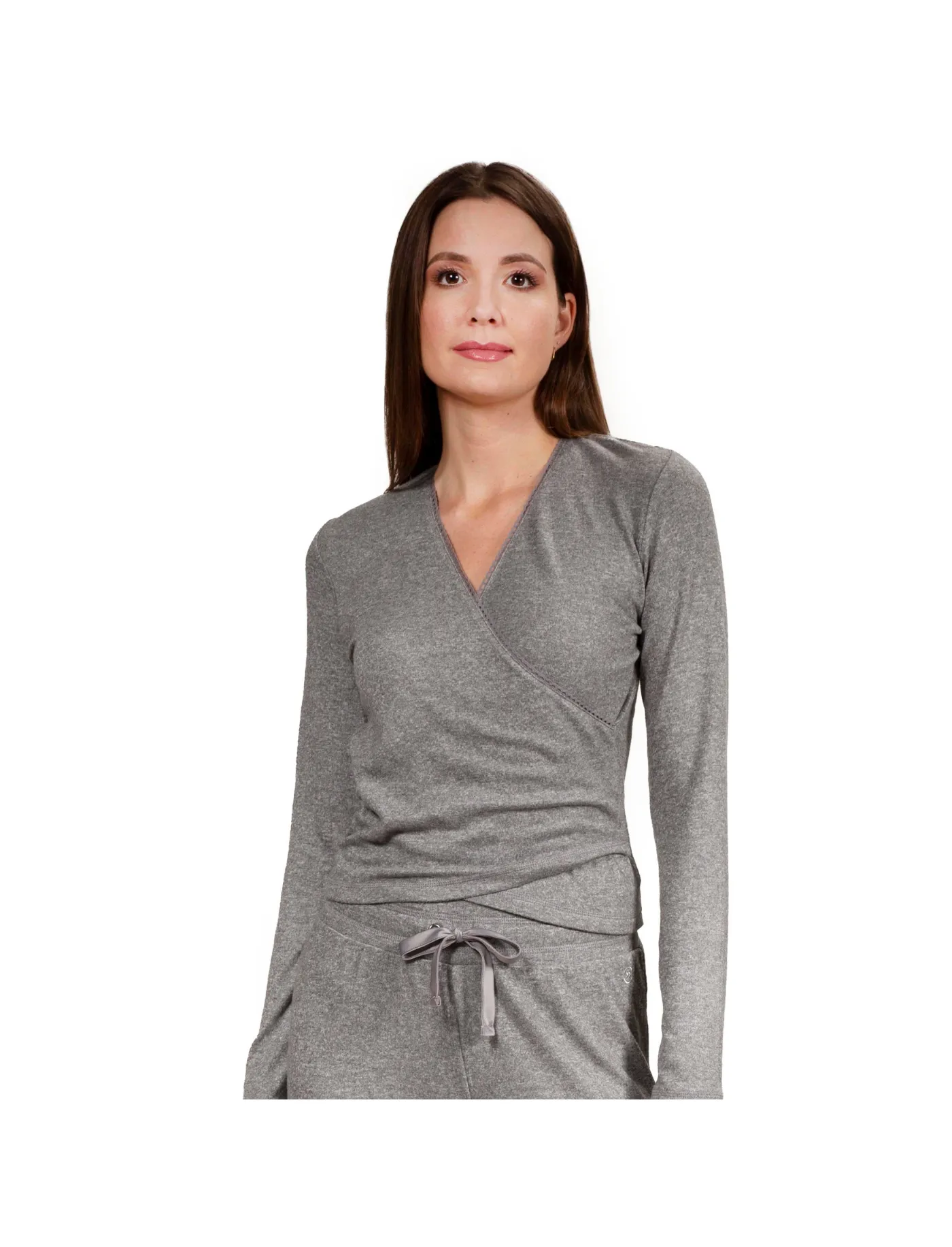 Gray Women's Wrap T-shirt