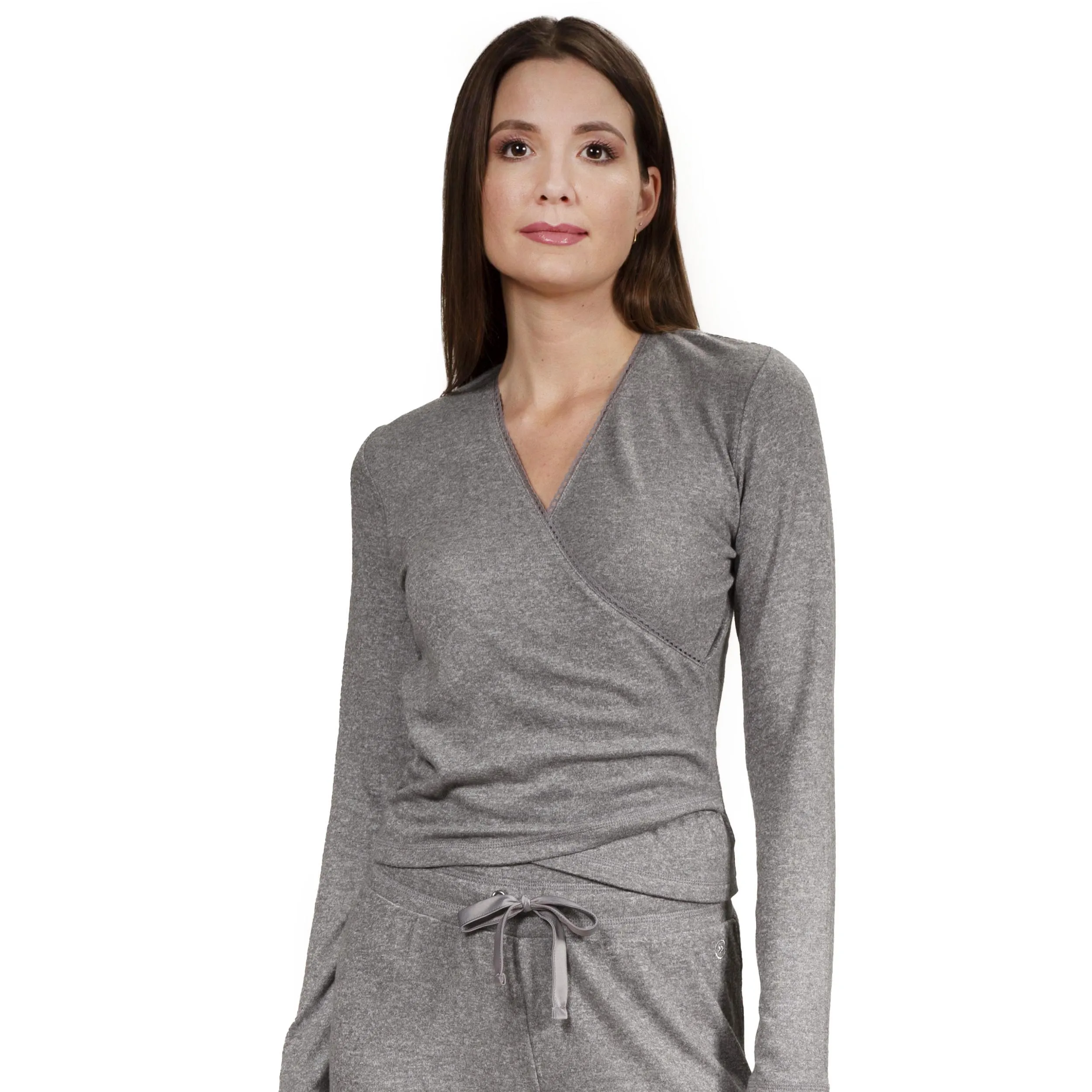 Gray Women's Wrap T-shirt