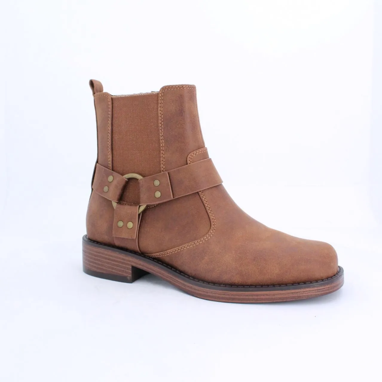 Tan Macra Biker Boot