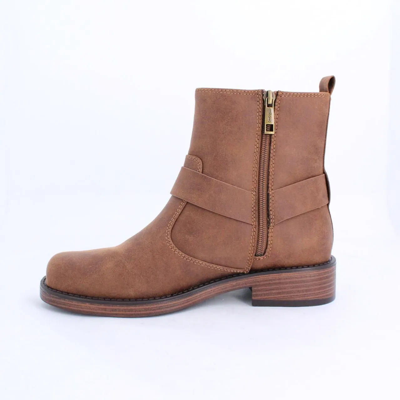 Tan Macra Biker Boot