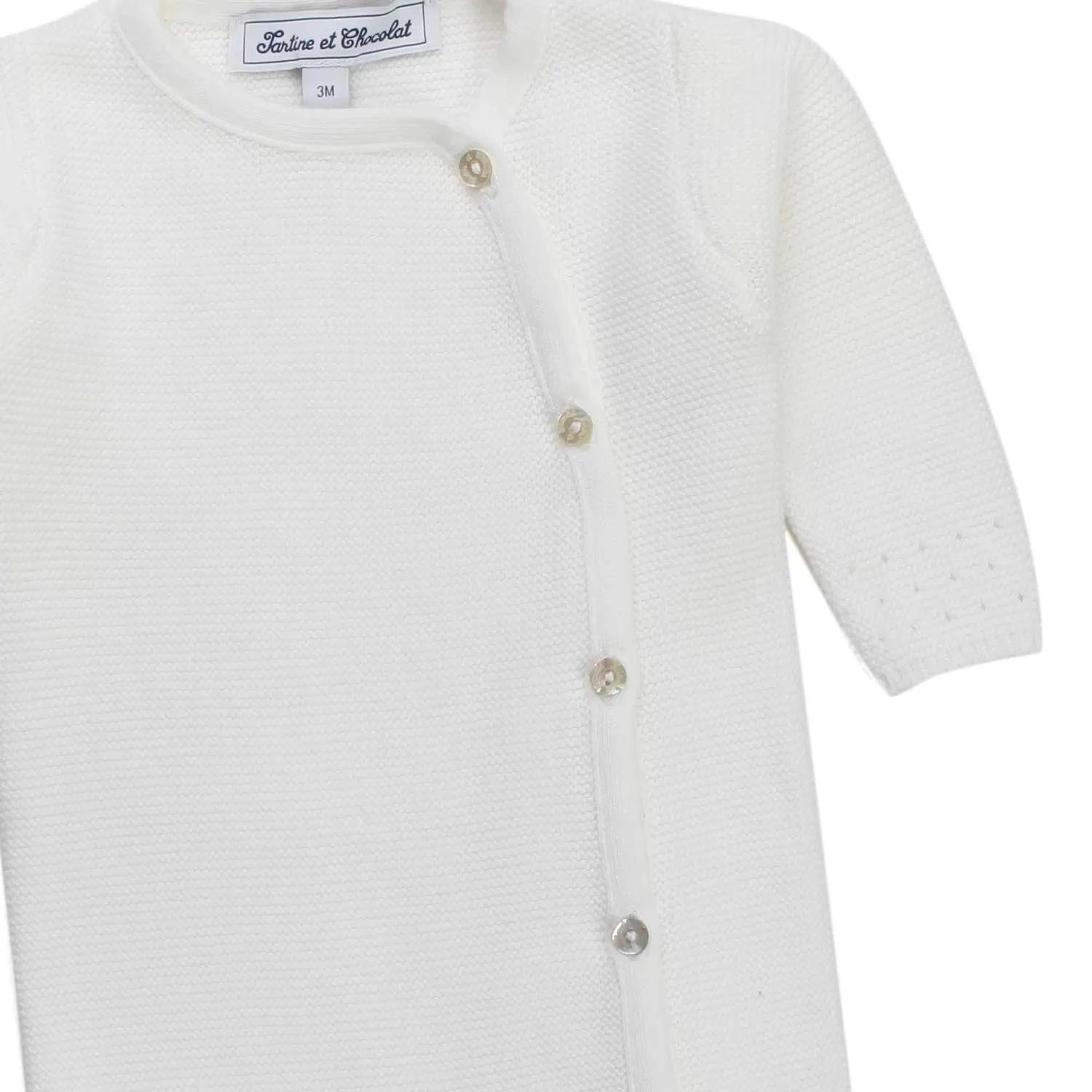 Tartine Et Chocolat Newborn Craie White Romper