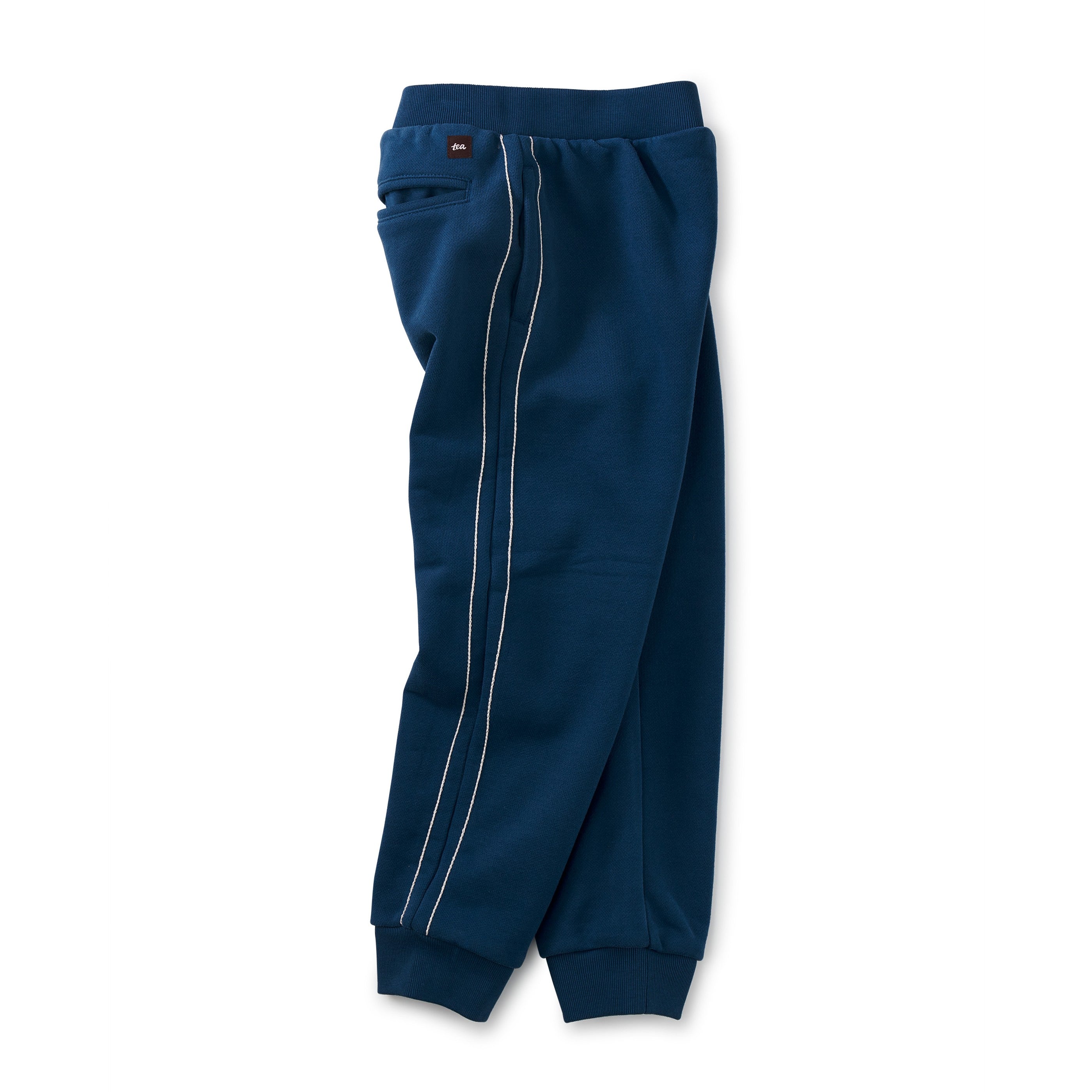 Tea Collection blue joggers with side stitch details