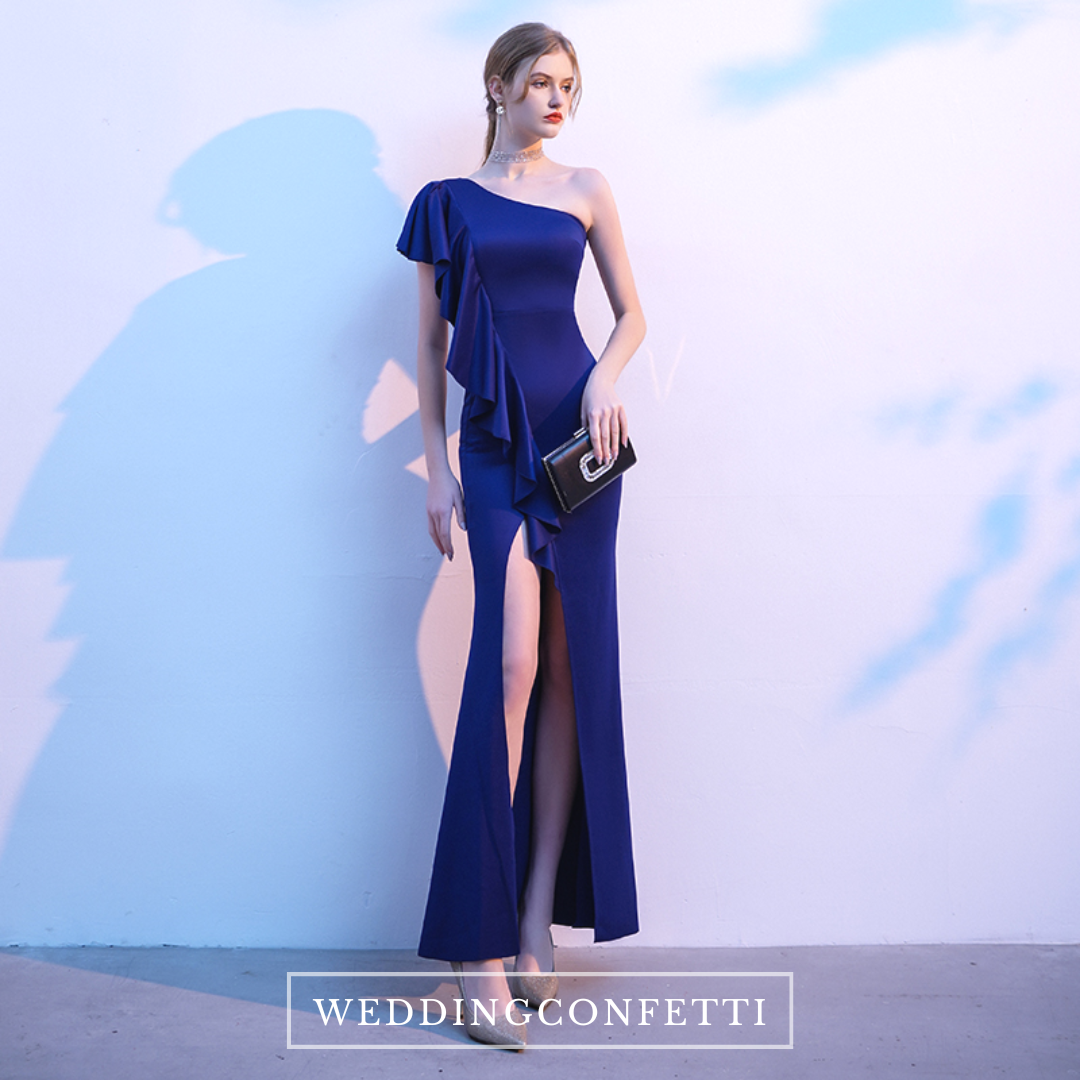 The Best Royal Blue Toga Gown - Reese Collection