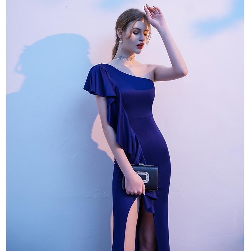 The Best Royal Blue Toga Gown - Reese Collection