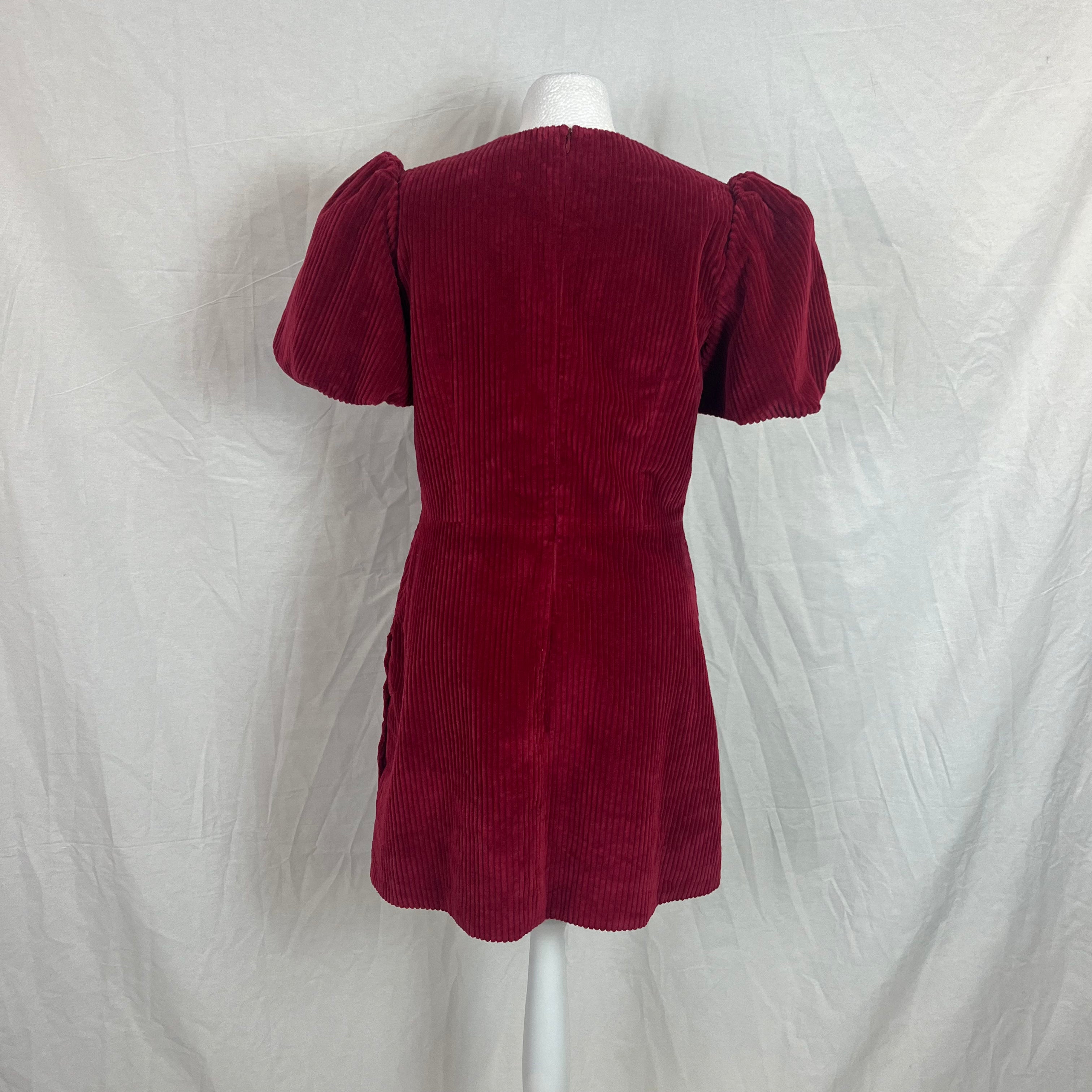 The Vampire's Wife red corduroy mini dress, size M