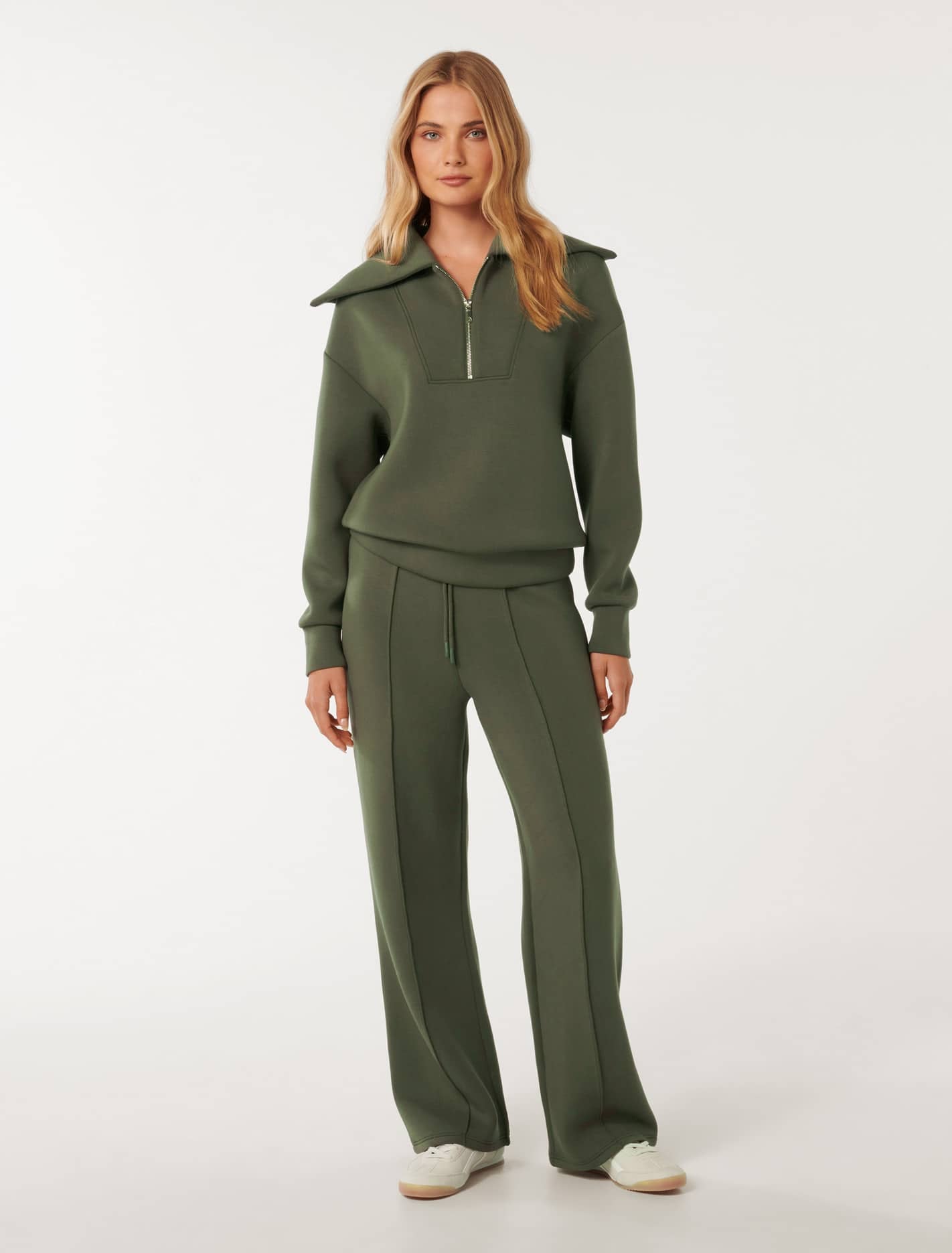 Tiana Loungewear Sweatshirt with Zip Front.