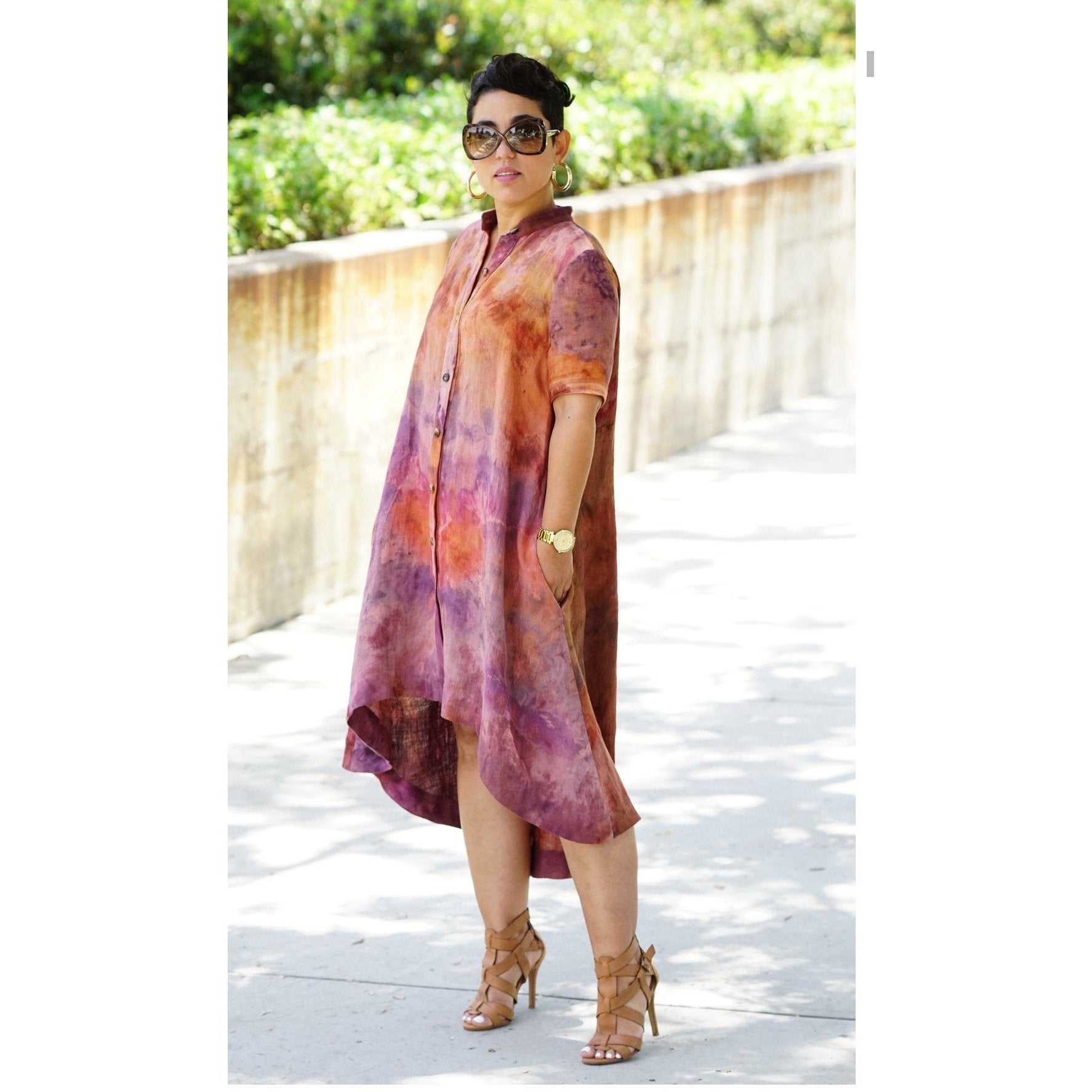 Tie Dye Shirt Dress