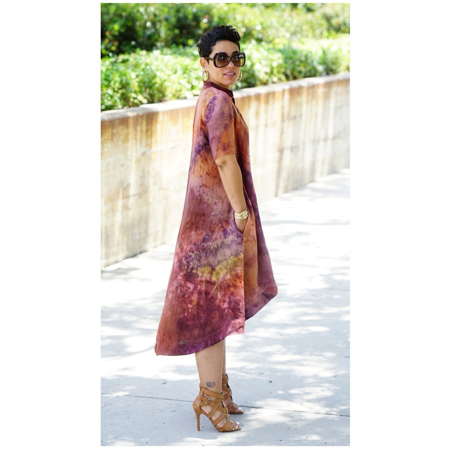 Tie Dye Shirt Dress