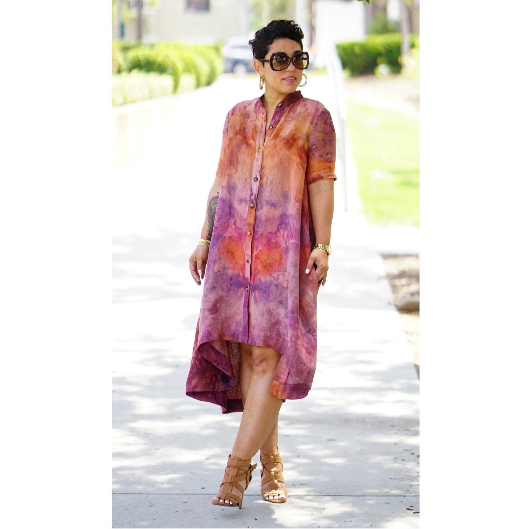 Tie Dye Shirt Dress