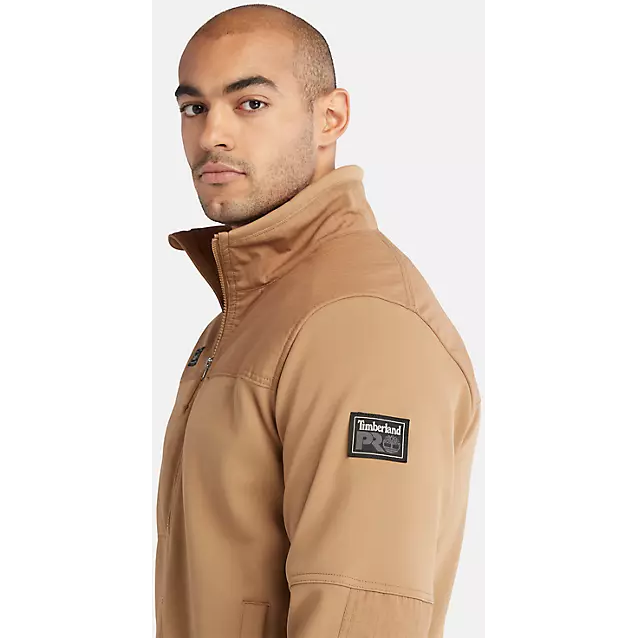 Timberland Pro Men's Full Zip Fleece Jacket in Wheat