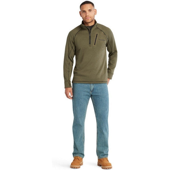 Timberland Pro Men's Reaxion 1/4 Zip Athletic Fleece Jacket - Green