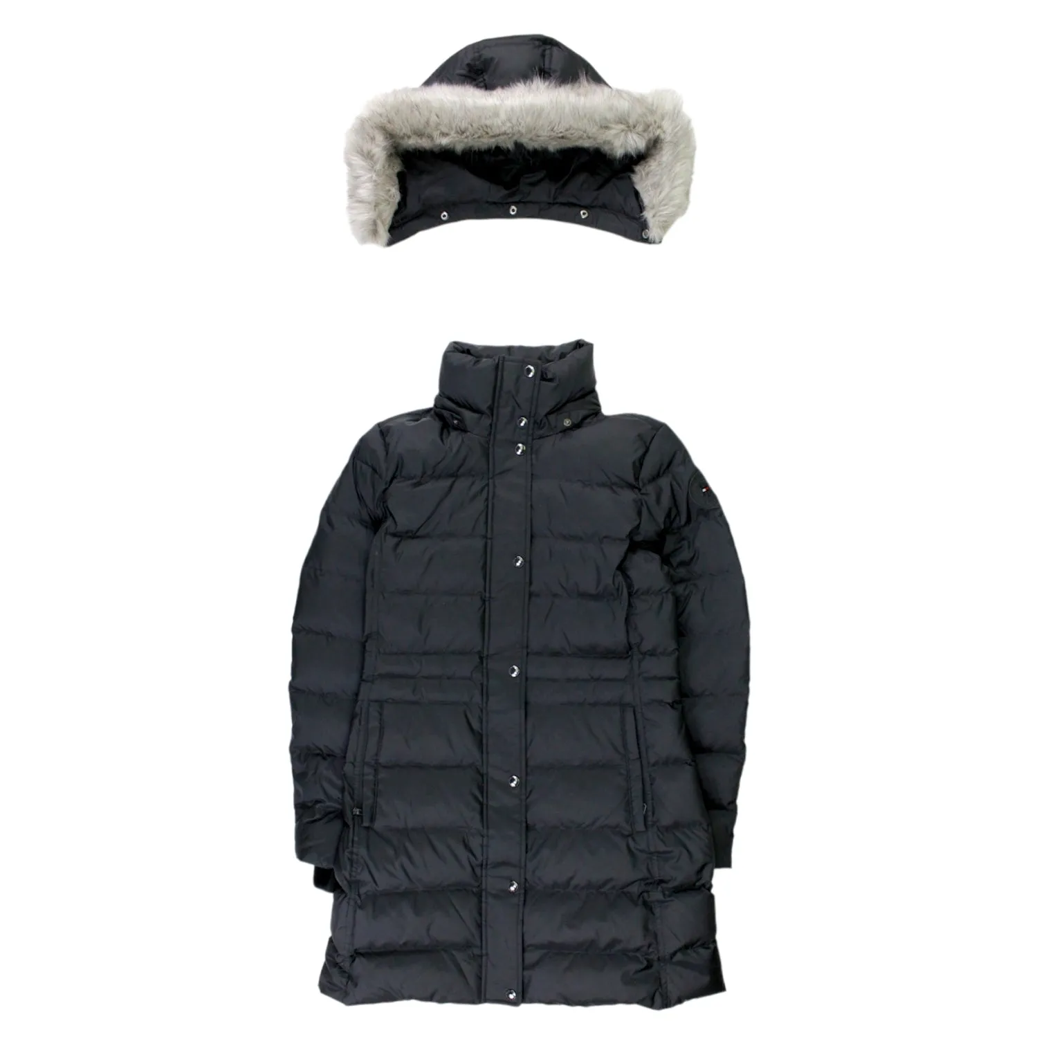 Tommy Hilfiger Black Hooded Quilted Jacket