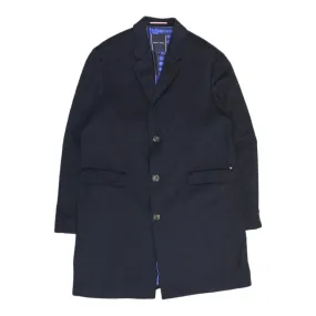 Tommy Hilfiger Navy Wool Coat 3/4