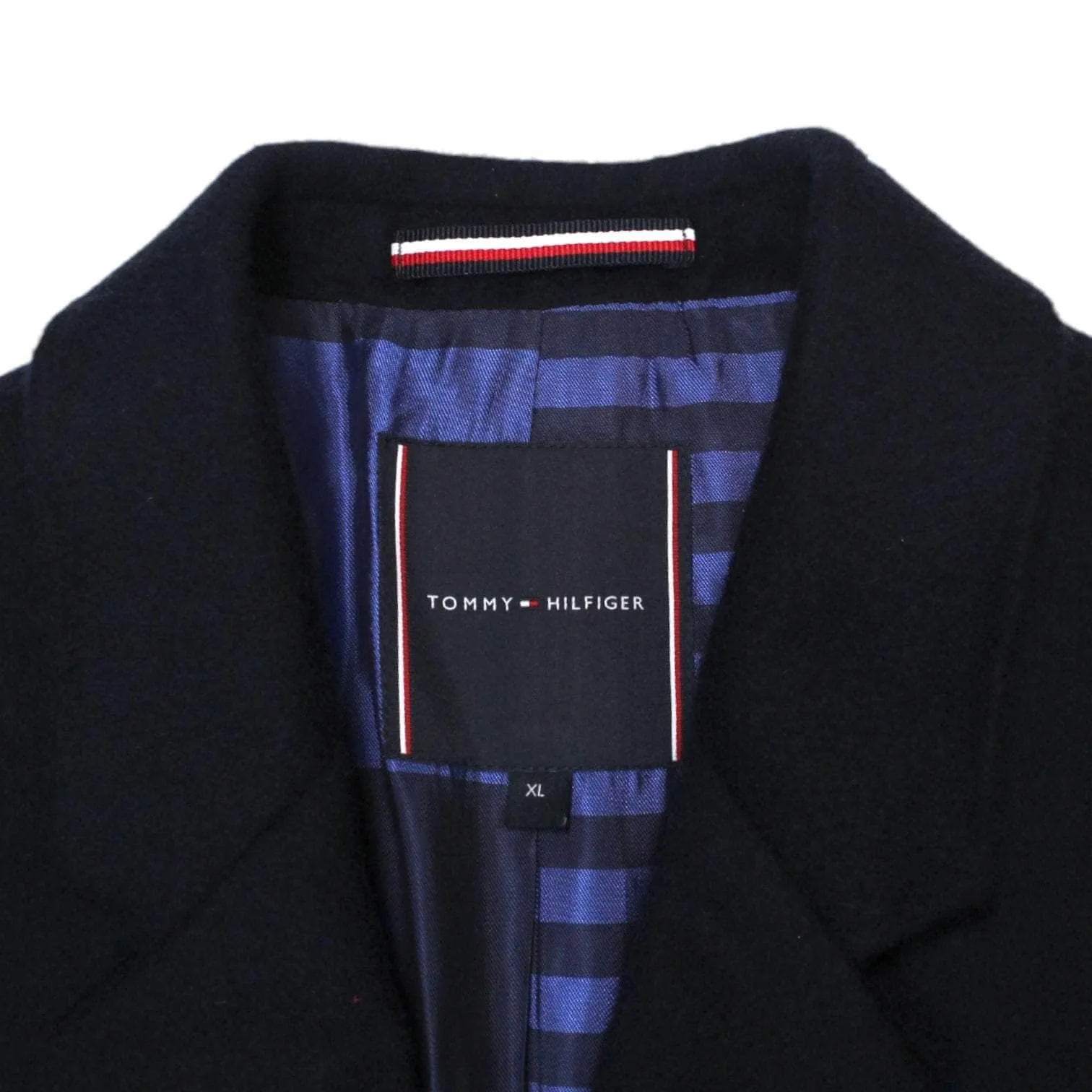 Tommy Hilfiger Navy Wool Coat 3/4