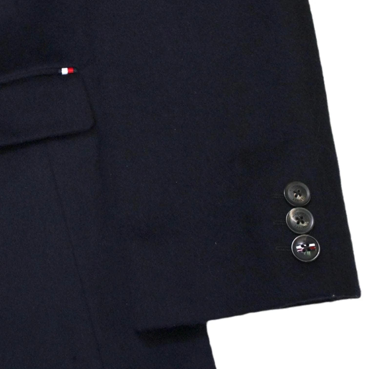 Tommy Hilfiger Navy Wool Coat 3/4