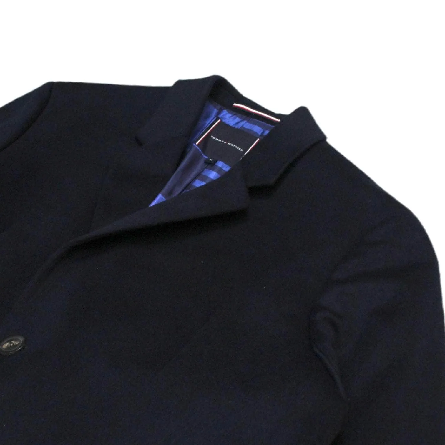 Tommy Hilfiger Navy Wool Coat 3/4