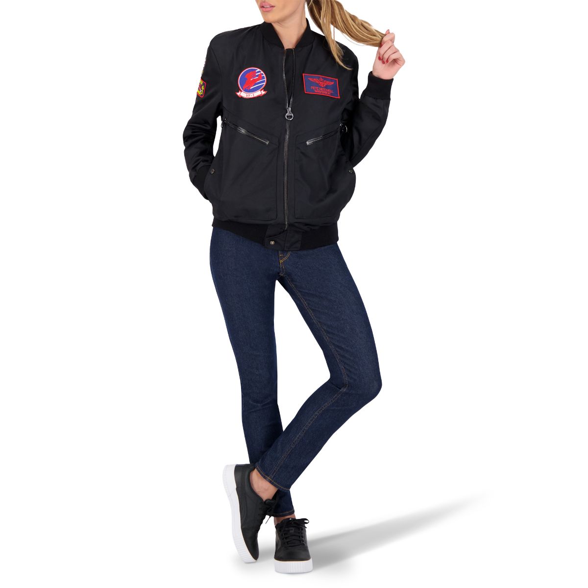 TOP GUN Stealth Bomber Jacket - Black, Unisex