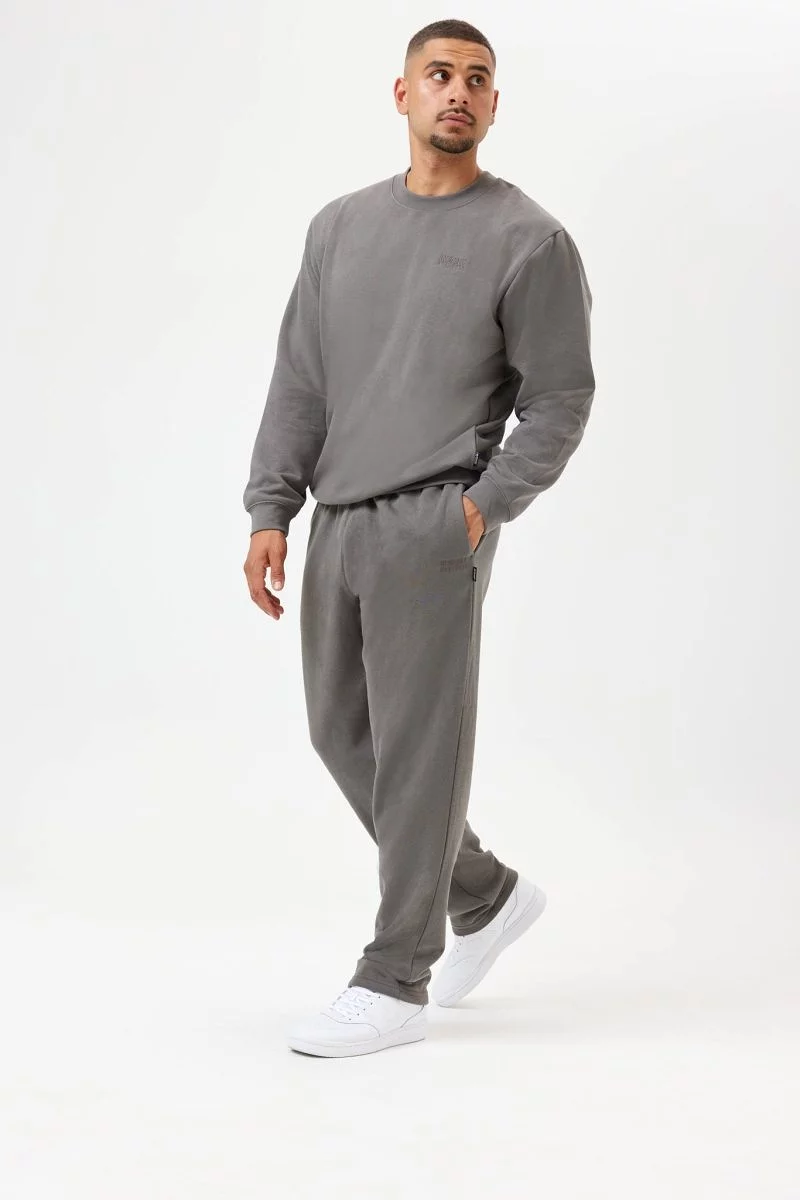 Trackpants for Men and Women - Insport Aspen Slate Open Leg Trackpants.