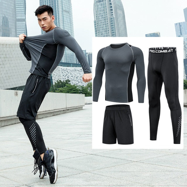 Tracksuit Compression Fitness Workout Sportswear Set (5pcs)