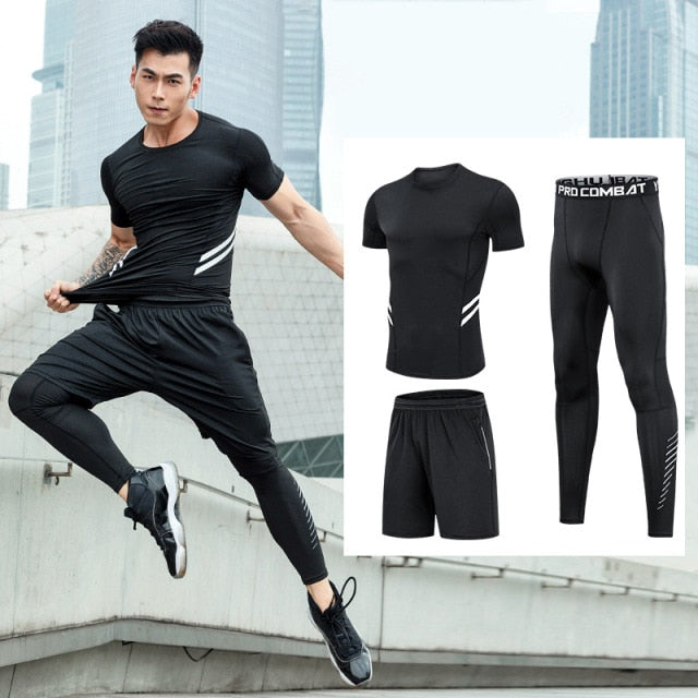 Tracksuit Compression Fitness Workout Sportswear Set (5pcs)