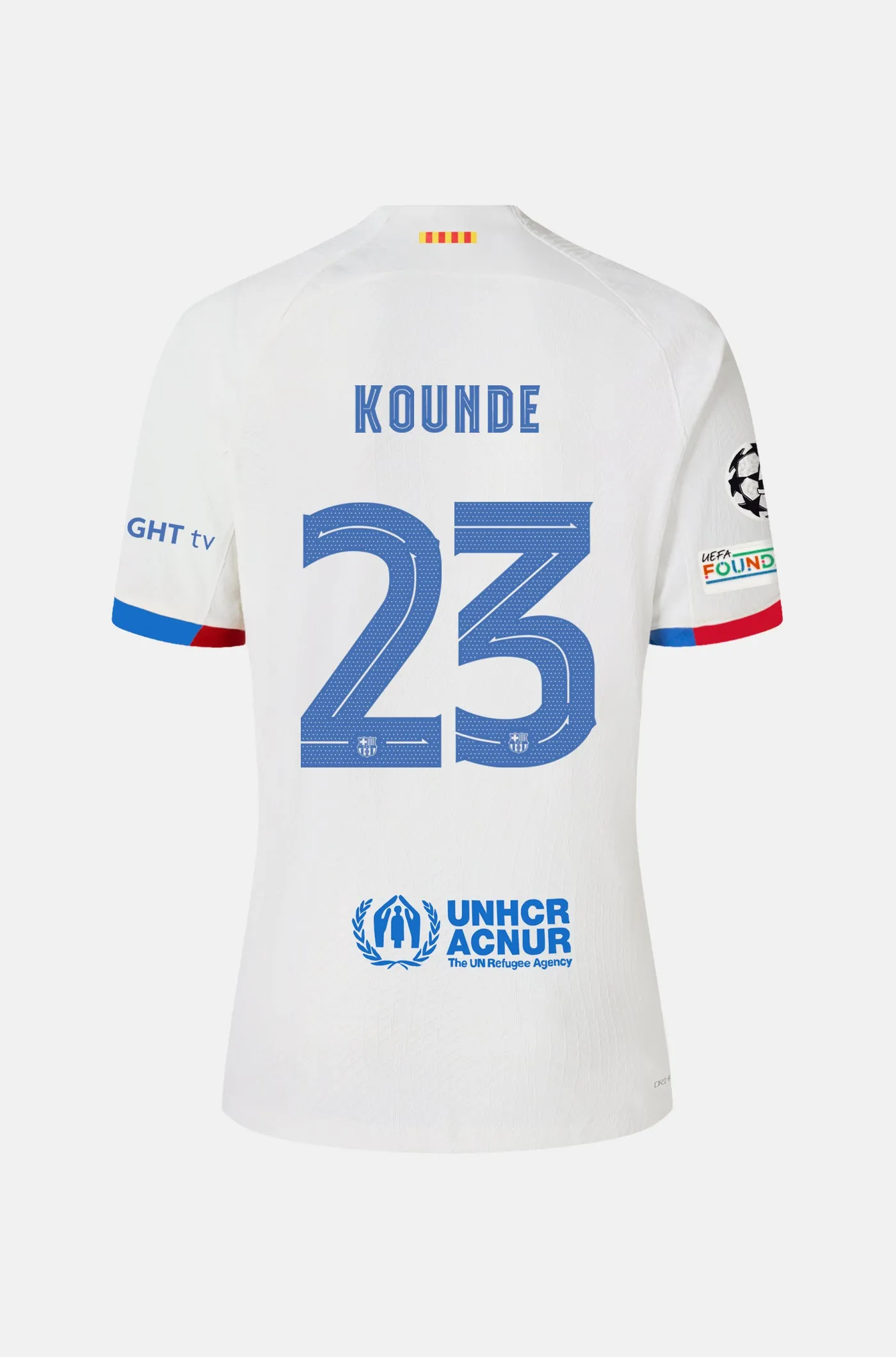 Junior UCL FC Barcelona Away Shirt 23/24 - KOUNDE