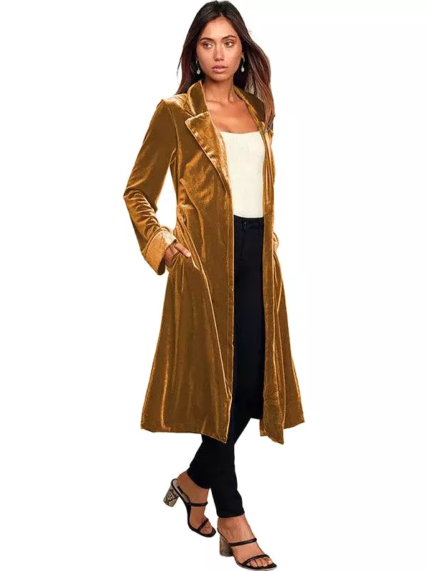 Velvet Blazer Coat for Women