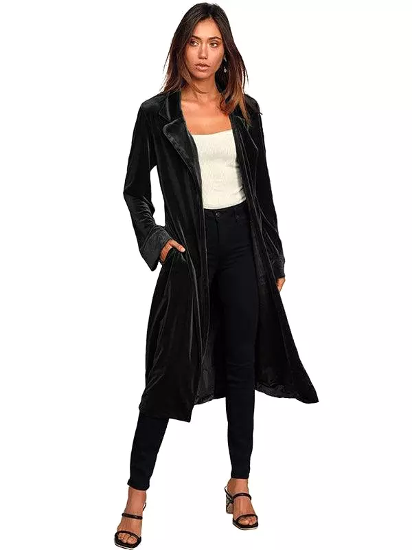 Velvet Blazer Coat for Women