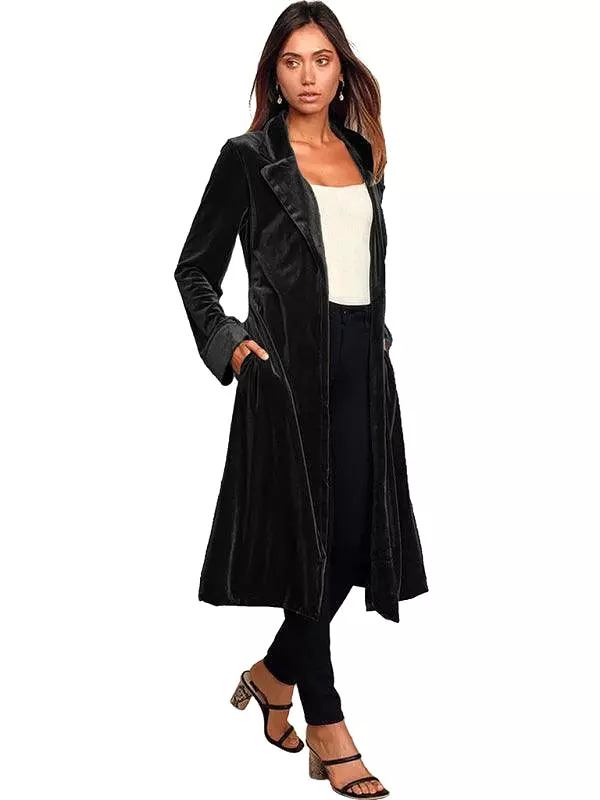 Velvet Blazer Coat for Women