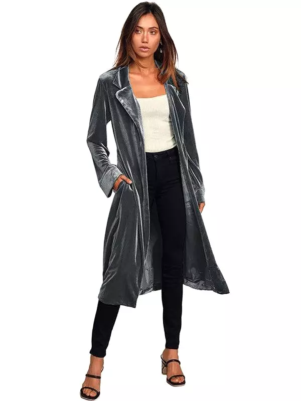 Velvet Blazer Coat for Women