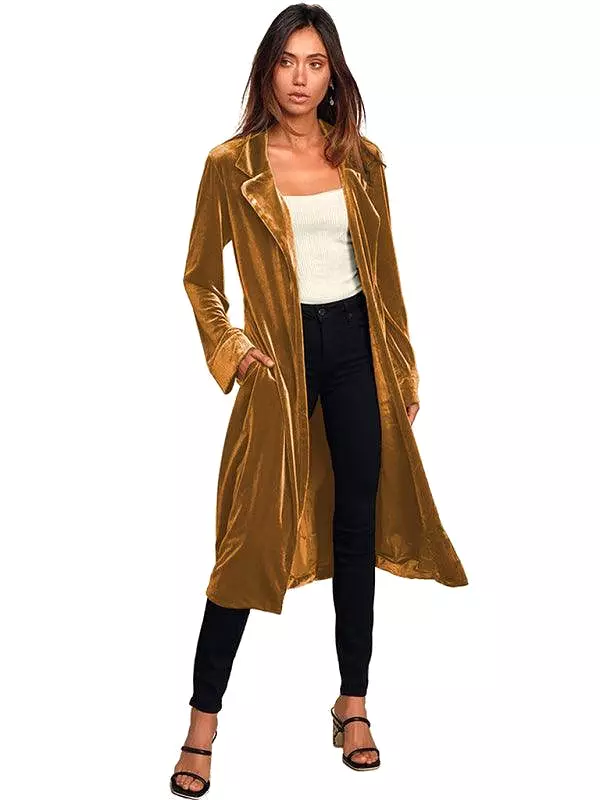 Velvet Blazer Coat for Women