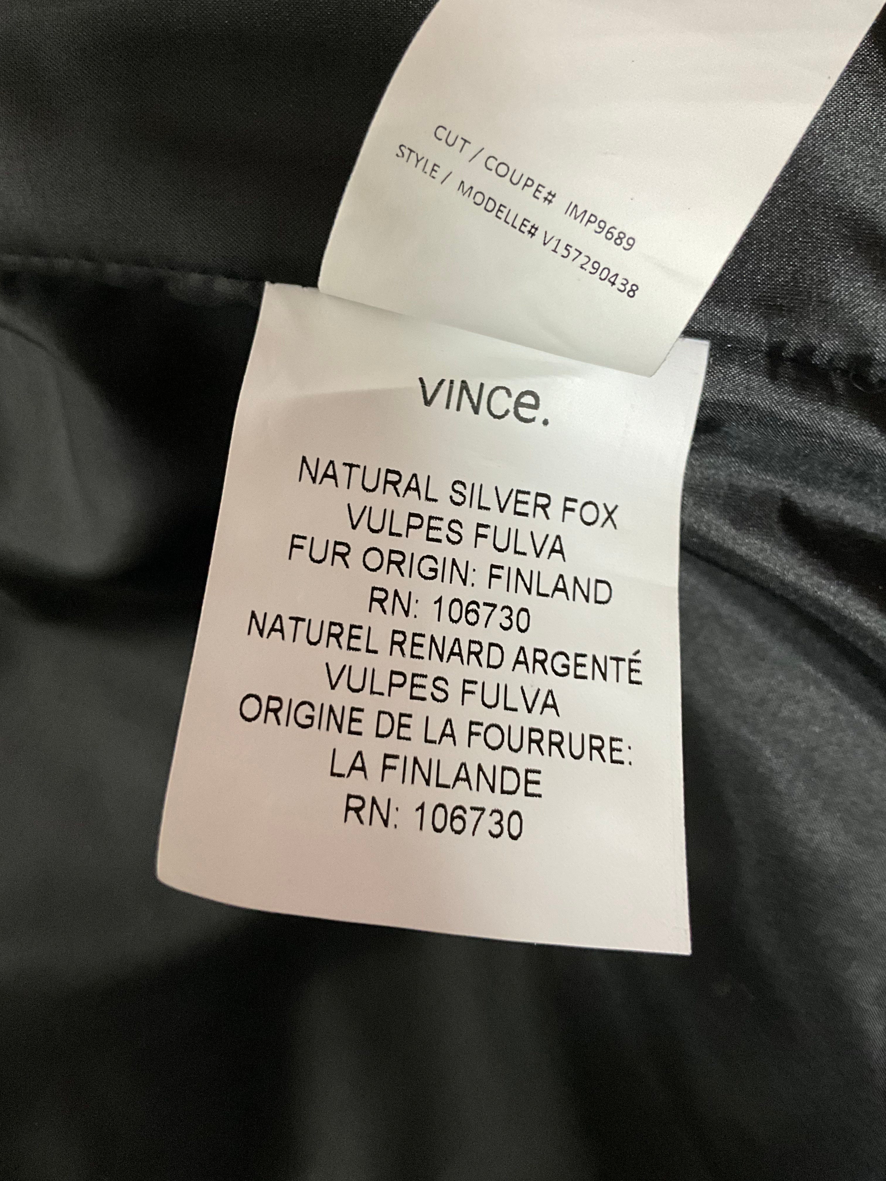 Vince Silver Fox Lamb Leather Jacket - Size XS.