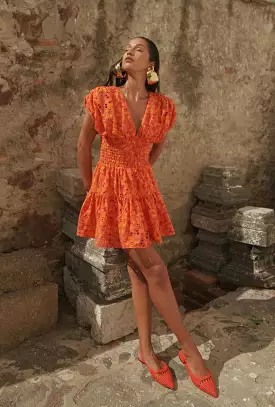 Waimari Frida Mini Dress Orange - Shop Now