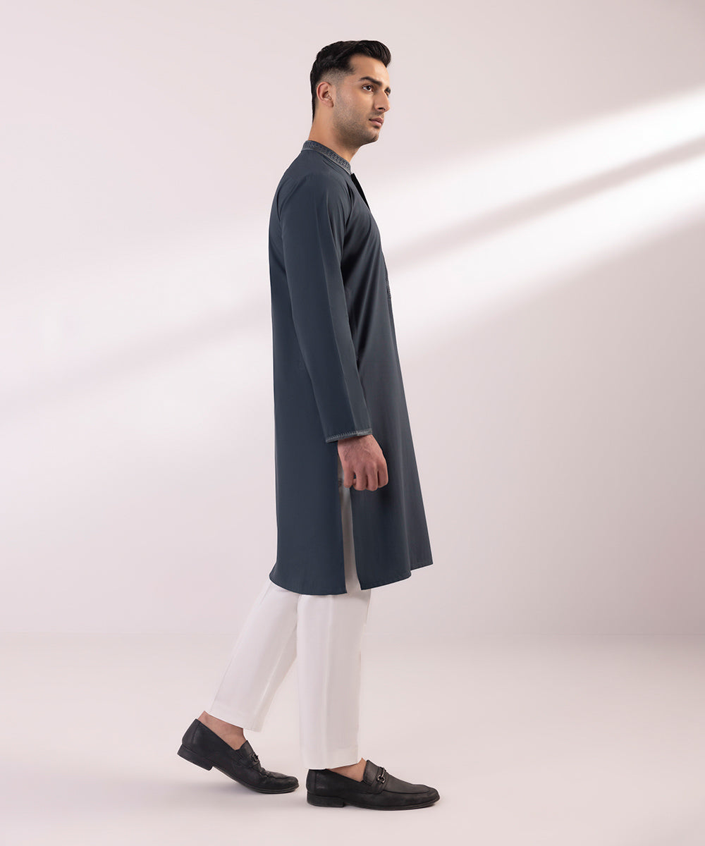 Wash & Wear Kurta with Embroidery