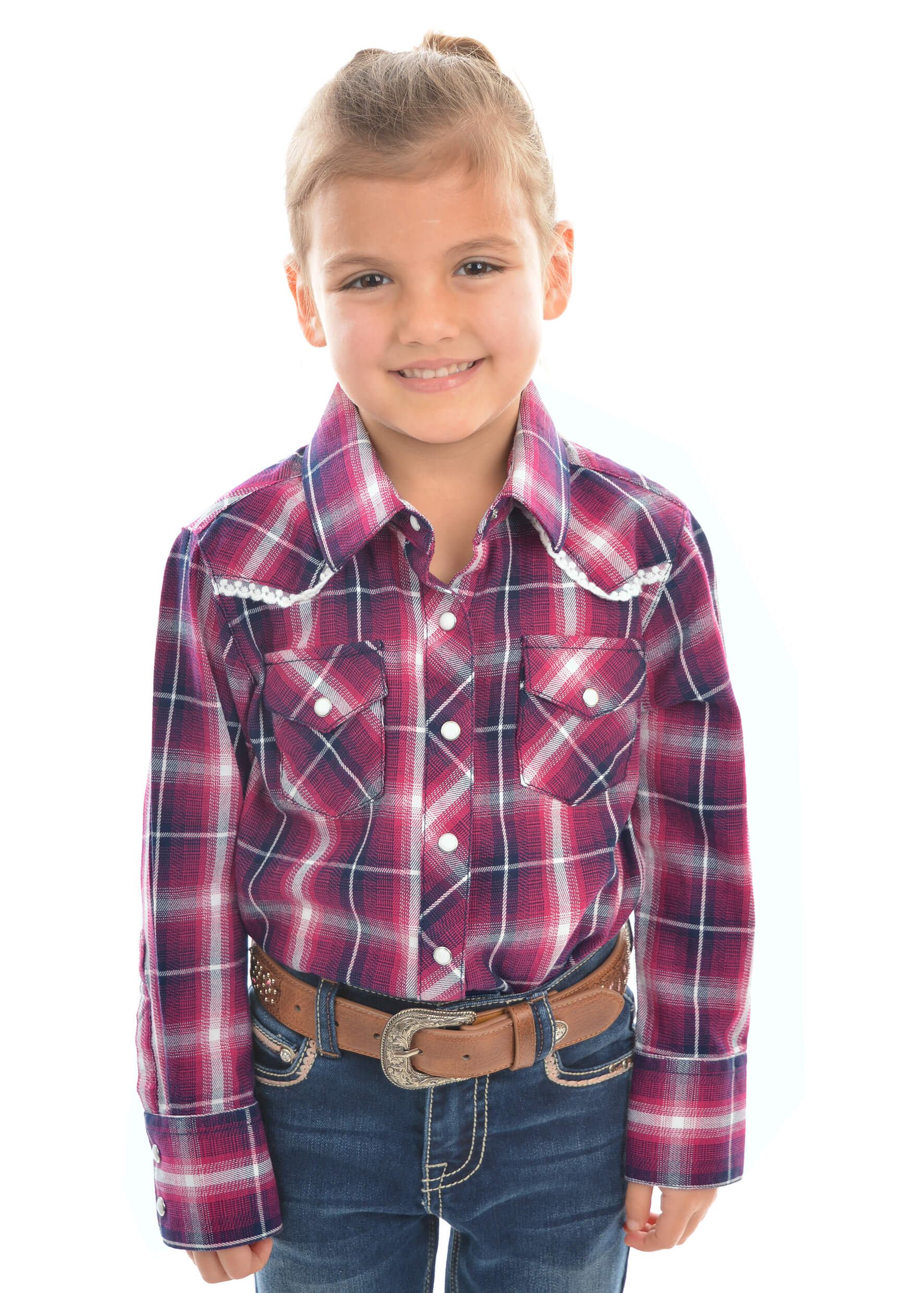 Western Frill Miley Long Sleeve Shirt for Girls