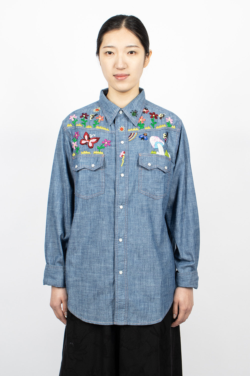 Western Shirt Chambray Embroidery - Buy Now!