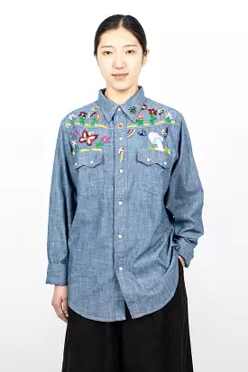 Western Shirt Chambray Embroidery - Buy Now!