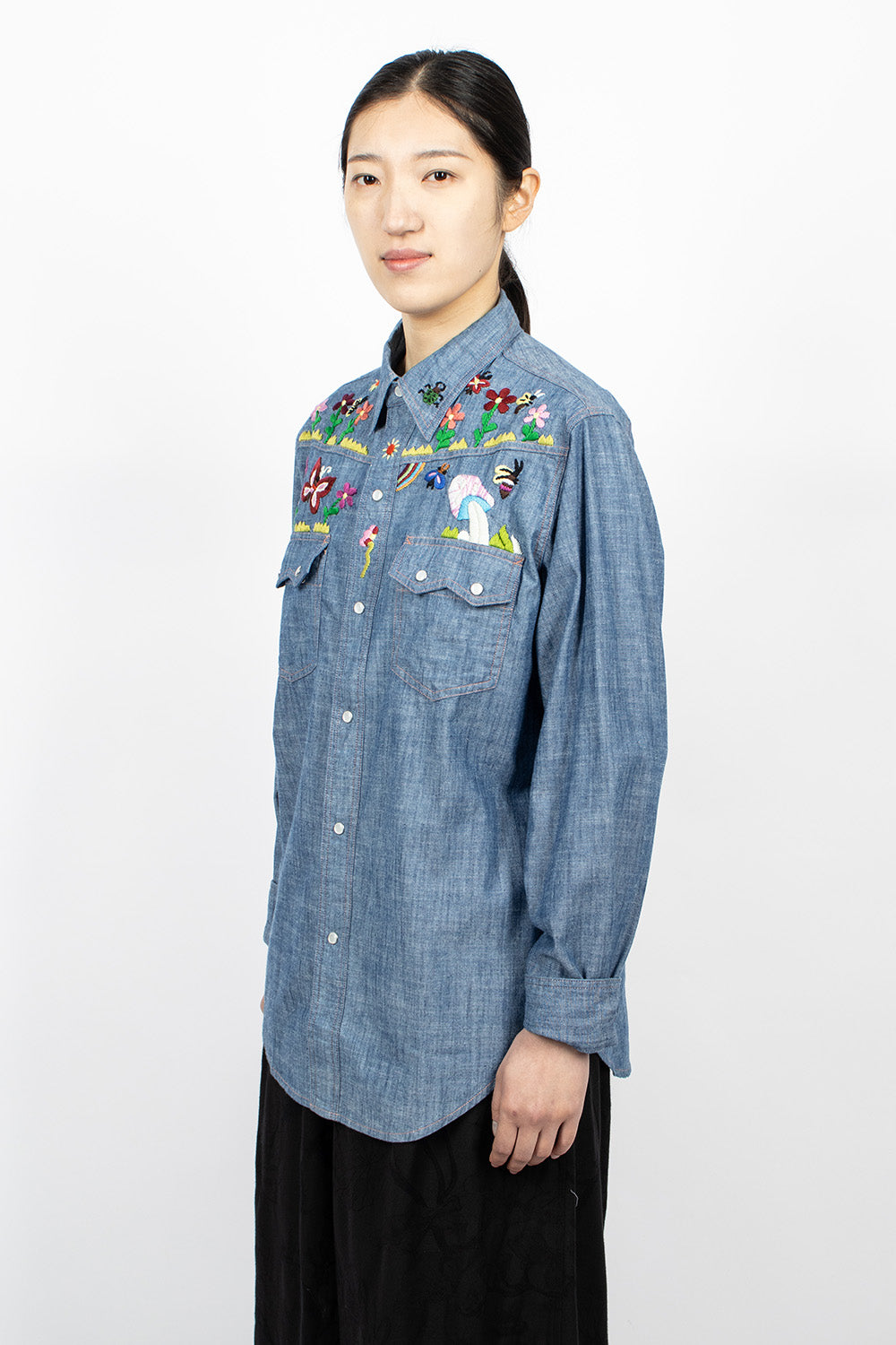 Western Shirt Chambray Embroidery - Buy Now!