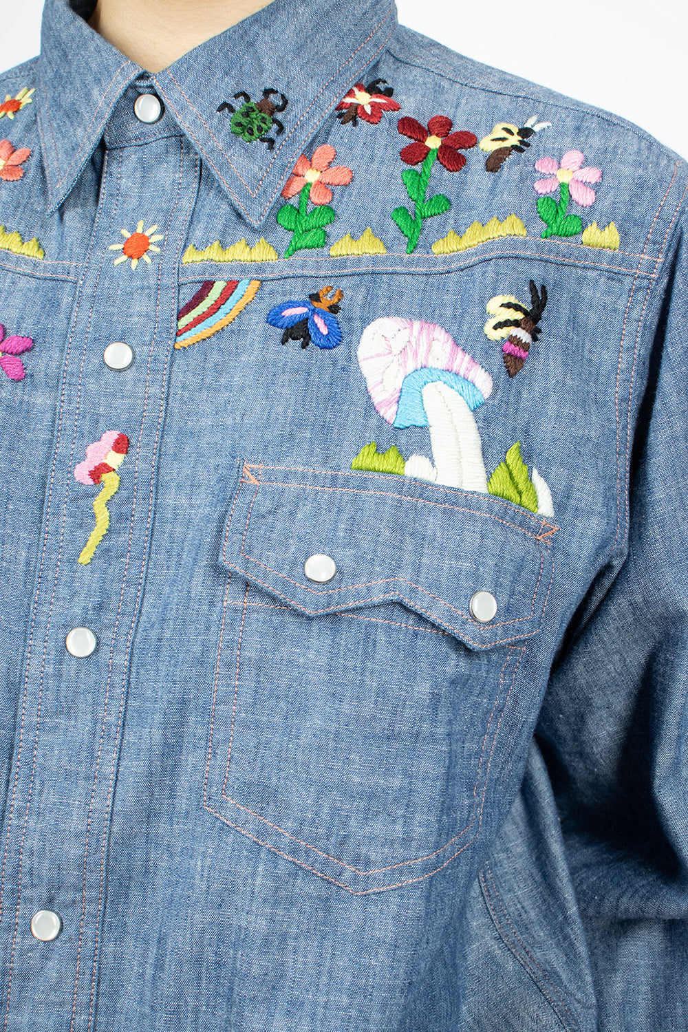 Western Shirt Chambray Embroidery - Buy Now!