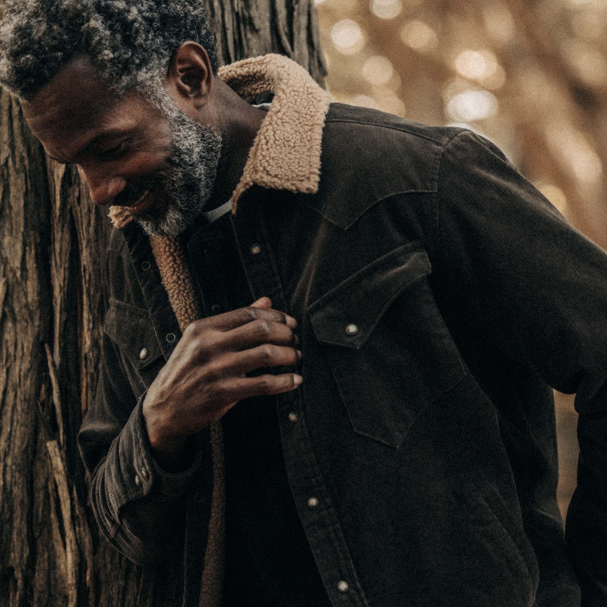 Western shirt jacket soil corduroy.